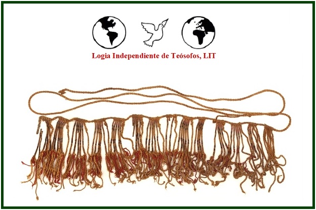 Cordones de khipus incas usados como sistema de registro y lenguaje gráfico.