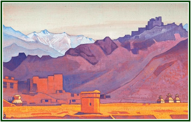 Pintura de Nicholas Roerich que ilustra el texto La Carta del Maha Chohan.