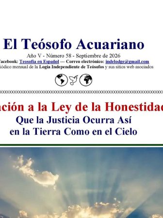 Portada del Teósofo Acuariano 058 con tema destacado Oración a la Ley de la Honestidad.
